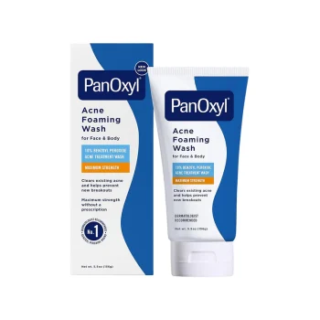 PanOxyl Acne Foaming Wash for Face and Body - Benzoyl Peroxide 10% Maximum Strength
