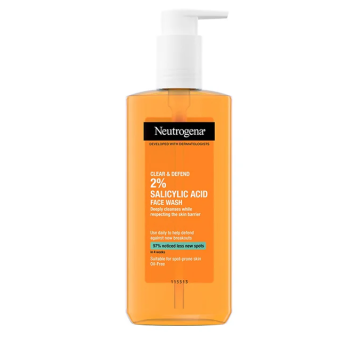 Neutrogena Clear & Defend 2% Salicylic Acid Face Wash - 200ml